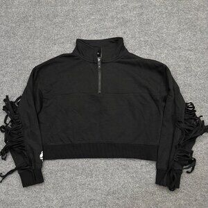 Teton Ridge Fringe Black Crop Jacket Women's Small Western Rodeo